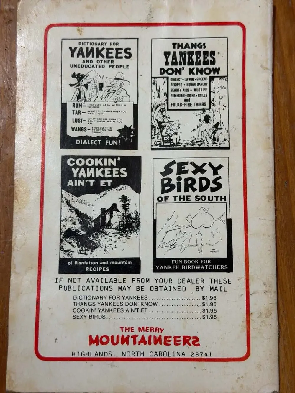 Traditional Ol' Mountain An' Southland Songs and Hillbilly Recipes Book